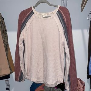 Waffle knit top